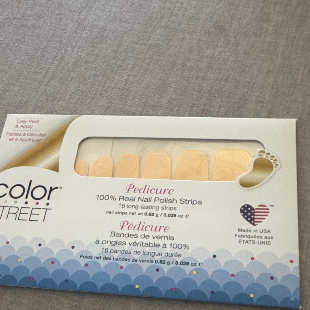 Color Street Pedicure Nail Strips - Light Peach Waikiki Sands